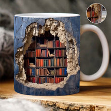 Afbeelding in Gallery-weergave laden, 3D boekenplank mok
