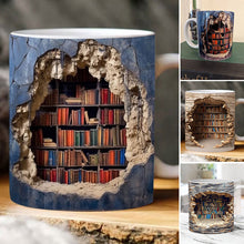 Afbeelding in Gallery-weergave laden, 3D boekenplank mok