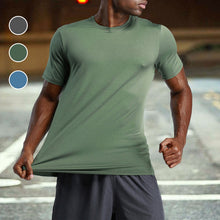 Afbeelding in Gallery-weergave laden, Effen sport sneldrogend T-shirt voor heren