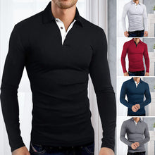 Afbeelding in Gallery-weergave laden, Poloshirt met lange mouwen en revers