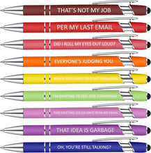 Afbeelding in Gallery-weergave laden, Funny Office Pennen (10 stuks / Zwarte Inkt)