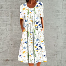Afbeelding in Gallery-weergave laden, Voorverkoop>Casual jurk met ronde hals en print