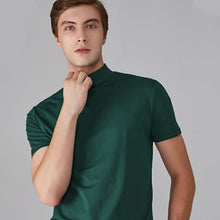 Afbeelding in Gallery-weergave laden, Slim-fit T-shirt voor heren met opstaande kraag
