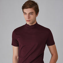 Afbeelding in Gallery-weergave laden, Slim-fit T-shirt voor heren met opstaande kraag