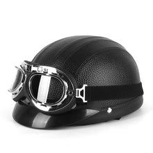 Afbeelding in Gallery-weergave laden, Motorfiets Harley PU-helm met bril