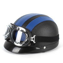 Afbeelding in Gallery-weergave laden, Motorfiets Harley PU-helm met bril