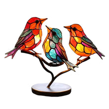 Afbeelding in Gallery-weergave laden, Birds on Branches Stained Glass Ornaments
