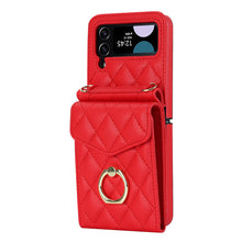 Afbeelding in Gallery-weergave laden, Embossed Leather Wallet Case for Samsung Galaxy Z Flip4 Flip3
