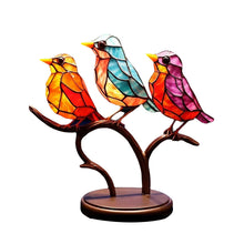 Afbeelding in Gallery-weergave laden, Birds on Branches Stained Glass Ornaments