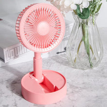 Afbeelding in Gallery-weergave laden, Mini opvouwbare telescopische ventilator voor telefoonhouder
