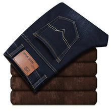 Afbeelding in Gallery-weergave laden, Male Loose Stretchy Denim Straight Pants
