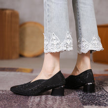Afbeelding in Gallery-weergave laden, Holle mesh schoenen met spitse neus en stevige hak
