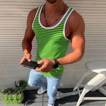 Afbeelding in Gallery-weergave laden, Gestreepte casual tanktop voor heren
