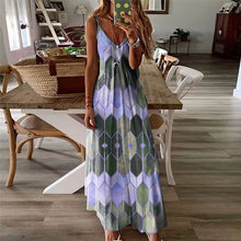 Afbeelding in Gallery-weergave laden, Mouwloze jurken met geometrische print voor dames
