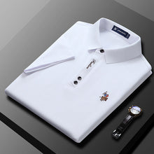 Afbeelding in Gallery-weergave laden, Effen kleur heren poloshirt met zakelijke revers
