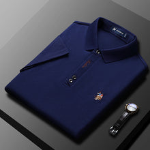Afbeelding in Gallery-weergave laden, Effen kleur heren poloshirt met zakelijke revers
