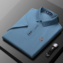 Afbeelding in Gallery-weergave laden, Effen kleur heren poloshirt met zakelijke revers
