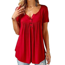 Afbeelding in Gallery-weergave laden, Effen T-shirt met ruches voor dames

