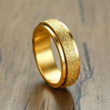 Afbeelding in Gallery-weergave laden, Gezandstraalde Draaiende Fidget Ring
