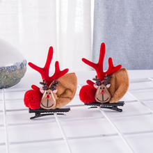Afbeelding in Gallery-weergave laden, Kerstmis Nieuw gewei pluche haarspelden
