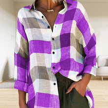 Afbeelding in Gallery-weergave laden, Geruit dames shirt met lange mouwen
