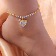 Afbeelding in Gallery-weergave laden, Mode Hart Strass Enkelbanden
