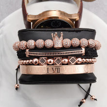 Afbeelding in Gallery-weergave laden, Zirkoon kroon combinatie vierdelige armbanden
