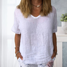 Afbeelding in Gallery-weergave laden, Casual katoenen overhemd voor dames in pure kleuren
