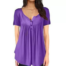 Afbeelding in Gallery-weergave laden, Effen T-shirt met ruches voor dames
