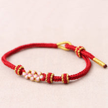 Afbeelding in Gallery-weergave laden, Peach Blossom verstelbare gevlochten armband
