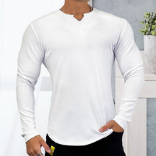 Afbeelding in Gallery-weergave laden, Sport-T-shirt met V-hals en lange mouwen
