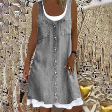 Afbeelding in Gallery-weergave laden, Casual tanktop-jurk met ronde hals
