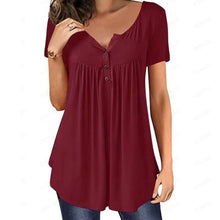 Afbeelding in Gallery-weergave laden, Effen T-shirt met ruches voor dames
