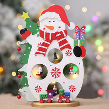 Afbeelding in Gallery-weergave laden, Houten kerstdecoratie met mini hangers
