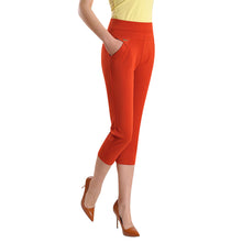 Afbeelding in Gallery-weergave laden, Women's Seven-point Pants High-waisted Elastic Casual Pants
