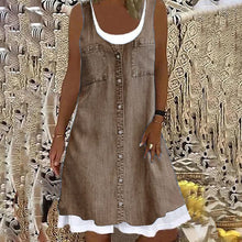 Afbeelding in Gallery-weergave laden, Casual tanktop-jurk met ronde hals

