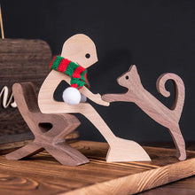 Afbeelding in Gallery-weergave laden, Dierenliefhebber - Tafelornamenten met houten sculptuur
