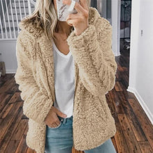 Afbeelding in Gallery-weergave laden, Capuchon polar fleece jas met rits
