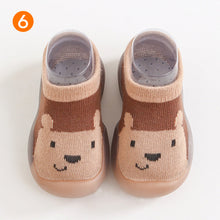 Afbeelding in Gallery-weergave laden, Antislip babyslofjes met dierenpatroon
