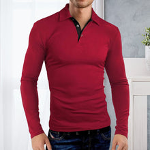 Afbeelding in Gallery-weergave laden, Poloshirt met lange mouwen en revers
