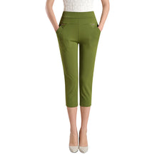 Afbeelding in Gallery-weergave laden, Casual damesbroek met zeven punten en hoge taille
