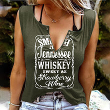 Afbeelding in Gallery-weergave laden, Mouwloze blouse met letterprint
