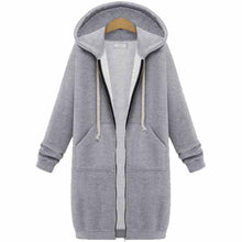 Afbeelding in Gallery-weergave laden, Vrijetijds lange hoodie met ritssluiting
