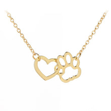 Afbeelding in Gallery-weergave laden, Hond poot hart hanger ketting
