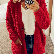 Afbeelding in Gallery-weergave laden, Dames pluche warme winter casual jas
