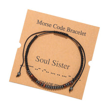 Afbeelding in Gallery-weergave laden, Morse code paar armband
