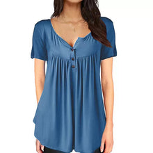 Afbeelding in Gallery-weergave laden, Effen T-shirt met ruches voor dames
