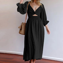 Afbeelding in Gallery-weergave laden, Multi-wear jurk met Franse ruches en lantaarnmouwen
