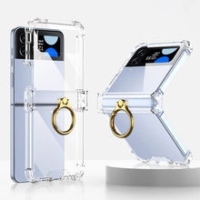 Afbeelding in Gallery-weergave laden, Zachte doorzichtige hoes met ring voor Samsung Galaxy Z Flip4
