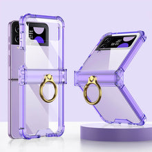 Afbeelding in Gallery-weergave laden, Zachte doorzichtige hoes met ring voor Samsung Galaxy Z Flip4
